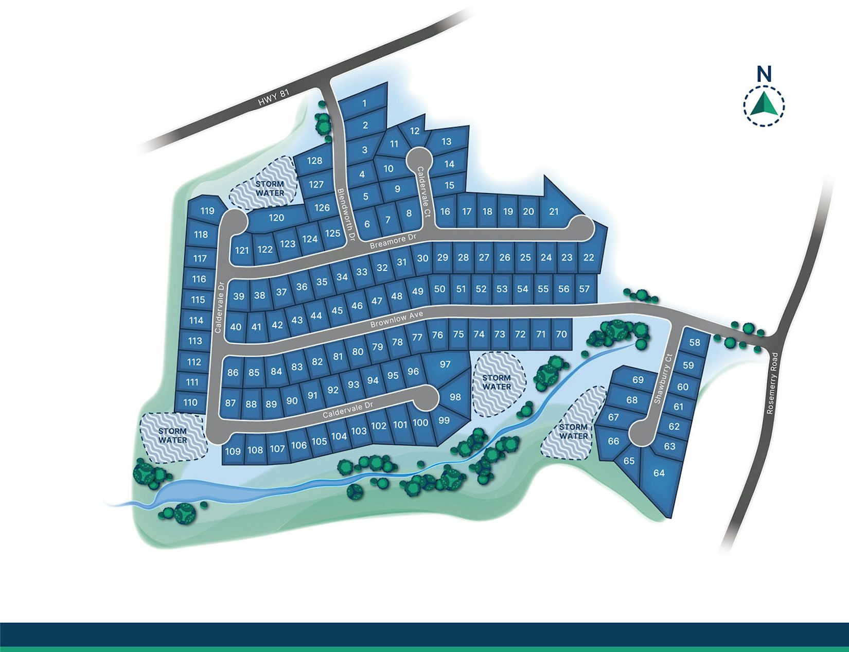 Bailey Station - 128 Homesites - Covington, GA - Community Site Plan