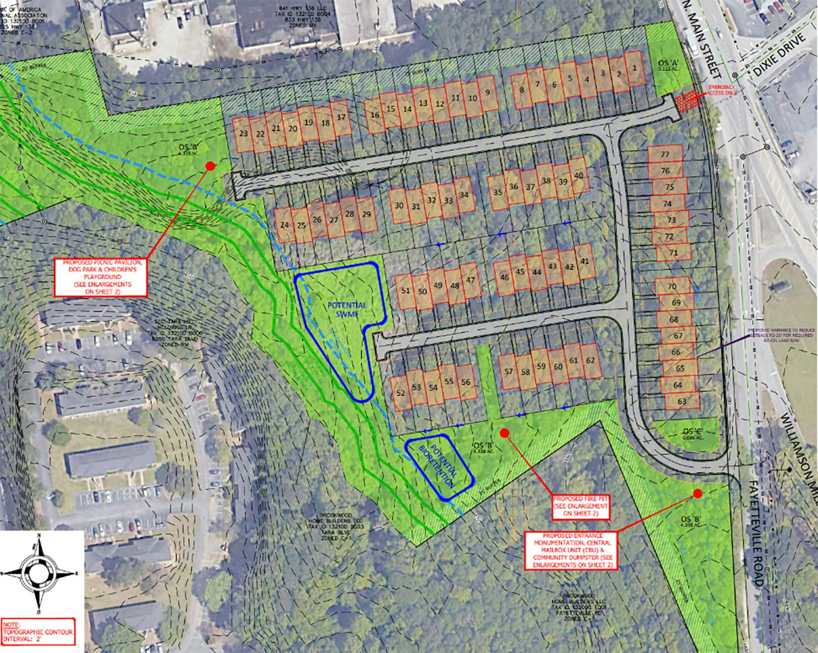 Cheyenne - 77 Townhome Lots - Jonesboro, GA - Community Site Plan